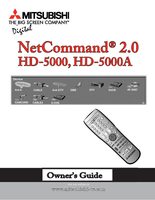 Mitsubishi HD5000 HD5000A TV Operating Manual